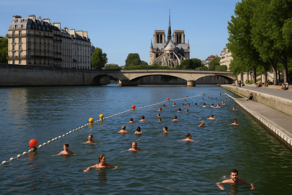 Dilarang Warga dan Turis Kini Bisa Berenang di Sungai Seine Paris